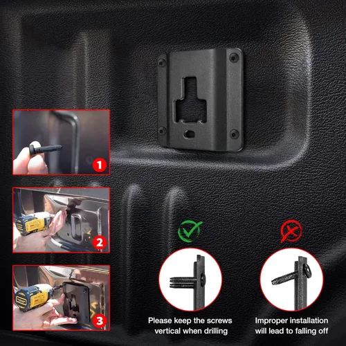 Vista 5 de SPEEDWOW Placa de soporte de carga para caja de camioneta compatible con F-150 2015-2023; compatible con F-250 Super Duty 2015-2023; compatible