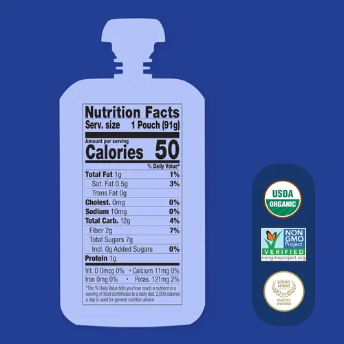 Vista 2 de Once Upon a Farm, Orgánico Mama Bear Blueberry, 3.2 onzas