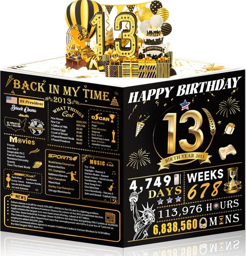 Vista 10 de Tarjetas de cumpleaños 90 para mujeres y hombres, ideas de regalo de cumpleaños 3D emergentes para abuela, mamá, papá, divertidas decoraciones