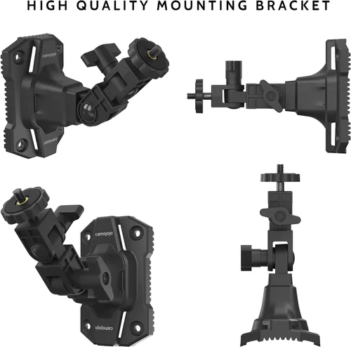 Vista 2 de Soporte de montaje para cámaras de sendero Camojojo con inserto roscado de 1/4" -20, soporte ajustable giratorio 360° para accesorios