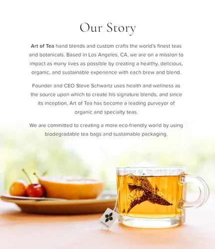 Vista 22 de Art of Tea Té orgánico Earl Grey Creme Lata de té artesanal de hojas sueltas de 2.5 onzas