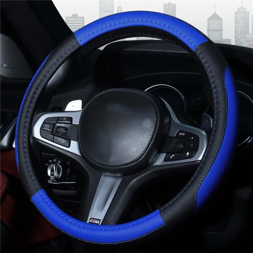Vista 14 de Cubierta para el volante del coche Mayco Bell, de 15 pulgadas, comodidad, durabilidad y seguridad, Negro Beige