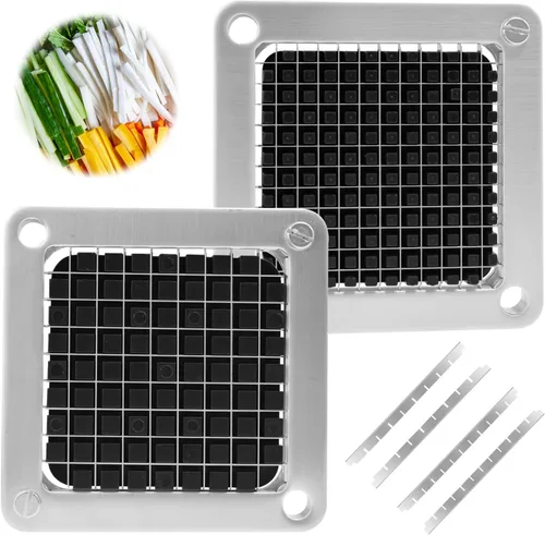 Vista 12 de 2 piezas de repuesto para picadora de 1/4 pulgadas, cortador de verduras comercial, hoja de acero inoxidable para cortadora de frutas, tomate