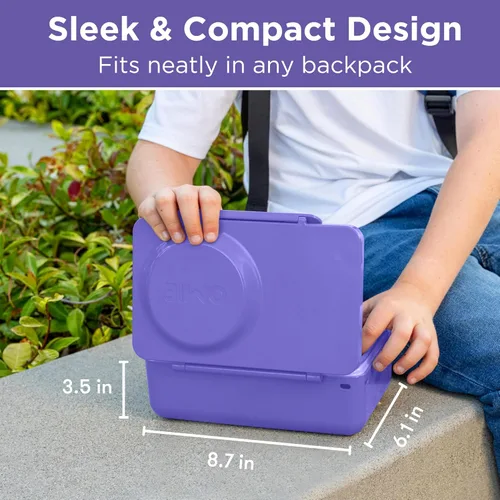 Vista 5 de Omie OmieBox UP caja de bento para niños Lonchera aislada Termo térmico aislado al vacío a prueba de fugas Envase de hielo 2 compartimentos