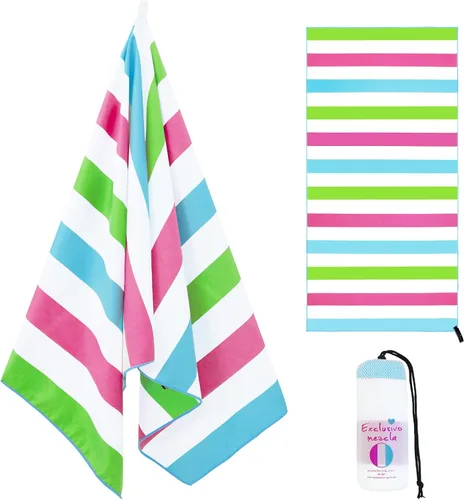 Vista 12 de Exclusivo Mezcla - Toalla de playa de microfibra de secado rápido, grande, repele la arena, para viajes, campamento, deportes; súper absorbente