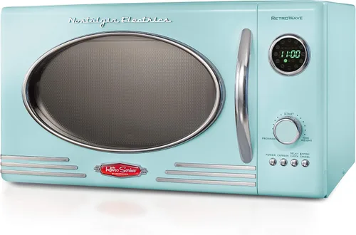 Vista 19 de Nostalgia Retro - Horno de microondas de 1000W, capacidad de 1.1 pies cúbicos – Bloqueo de seguridad para niños, 8 configuraciones de cocción