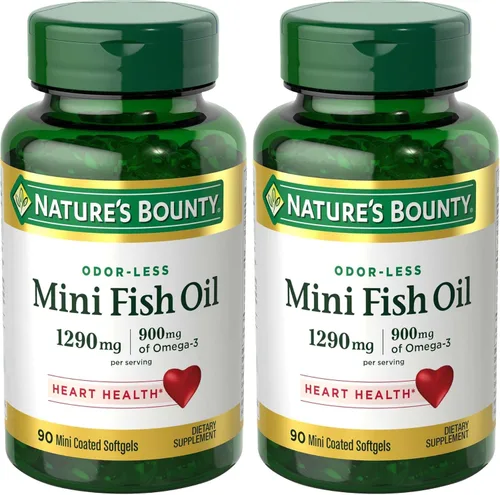 Vista 7 de Nature's Bounty Mini cápsulas blandas de aceite de pescado, suplementos Omega 3 de aceite de pescado sin eructos, apoya la salud del corazón, 90