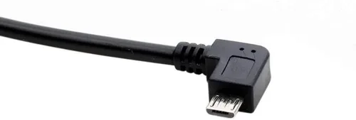 Vista 4 de Cable de alimentación USB 2.0 A a Micro B, cable de alimentación USB de 90 grados, ángulo izquierdo con 5 clips de cableado para Garmin Dash Cam 55