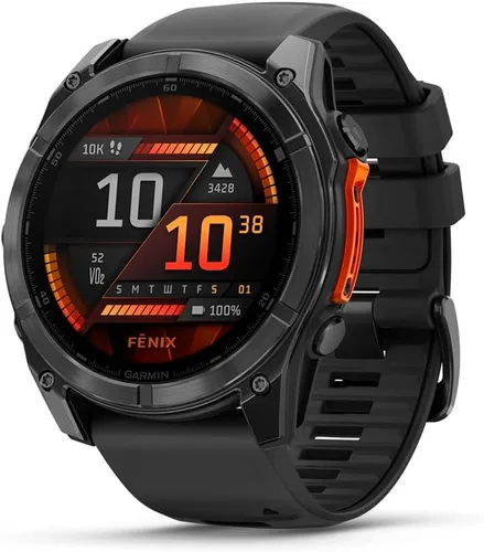 Vista 22 de Garmin fēnix® 8 – 47mm, AMOLED, Smartwatch GPS Multisport Premium, Vida Útil de Batería Larga, Certificado para Buceo, Linterna LED Integrada, Gris