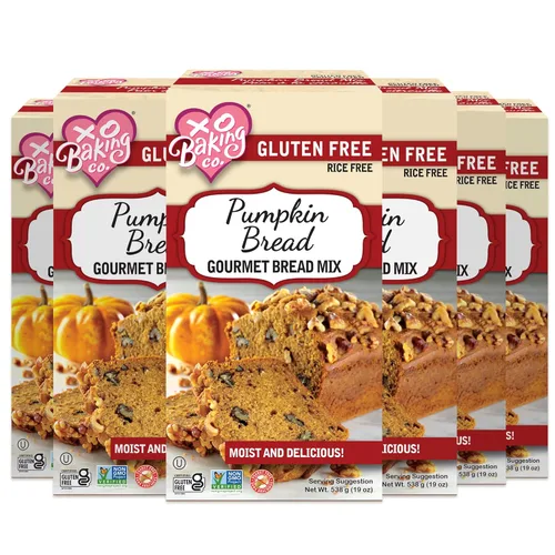 Vista 10 de XO Baking Co. Mezcla de pan de plátano gourmet sin gluten; sin OMG, Kosher; sin arroz; sin lácteos; sin maní; sin soya, sin conservantes; sin