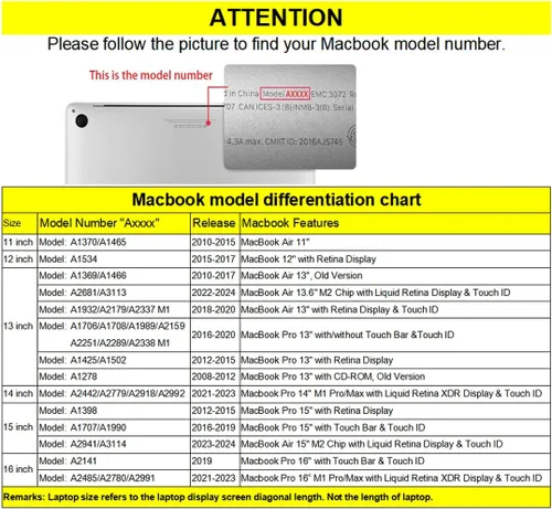 Vista 2 de Funda compatible con MacBook Pro de 14 pulgadas 2023 2021 Release M2 A2779 A2442 M1 Pro/Max con pantalla de retina líquida, funda protectora