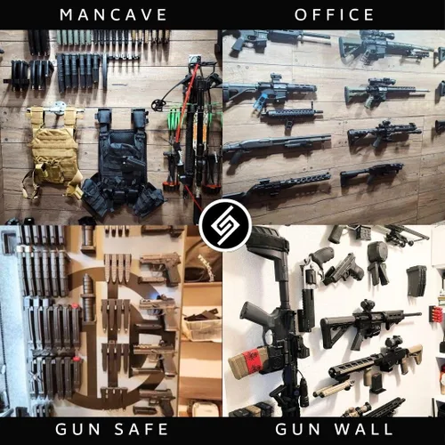 Vista 7 de Spartan Mounts Compatible with Glock Magazines Firearm Accessories, Wall Mount Mag Display for Gun Room, Ammo Storage, Gun Safe Armory Tactical.