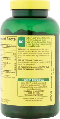 Vista 4 de Valle de primaveraAceite de linaza 1200mg 200softgels