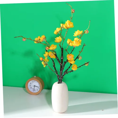 Vista 5 de IMIKEYA 2 ramos de flores artificiales artificiales, tallo de flores falsas, ramas de flores artificiales, ramo de boda artificial, flores