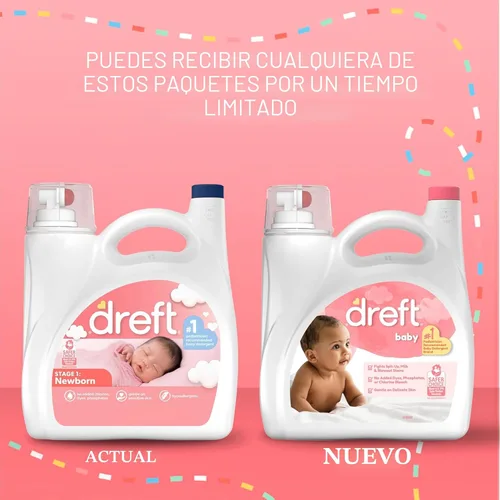 Vista 11 de Dreft Stage 1: Detergente líquido para bebés recién nacidos, suave para pieles sensibles, compatible con HE, 114 cargas