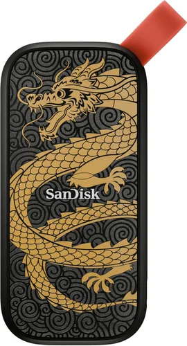 SanDisk 1TB SSD portátil, Edición Dragón - Hasta 800MB/s, USB-C, USB 3.2 Gen 2, Firmware actualizado - Unidad de estado sólido externa -