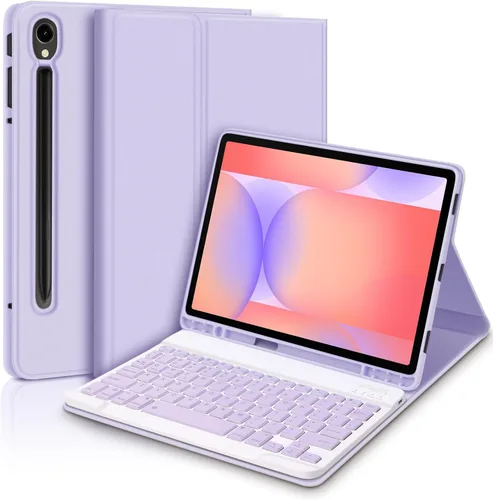 Vista 8 de GOKOCO para Samsung Galaxy Tab S10 Lite/S10 FE/S9 FE 10.9"/Tab S9 11" Funda para Teclado, Funda Magnética Desmontable Inalámbrica Bluetooth con Negro