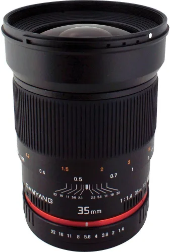 Vista 2 de Samyang SY35M-C 1.378 in F1.4 Lente Fija para Canon Negro