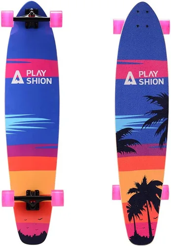 Vista 8 de Playshion Drop Through Freestyle - Patineta de tablero largo