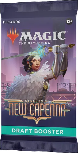 Vista 2 de Magic: The Gathering Streets of New Capenna Draft Booster 15 cartas mágicas