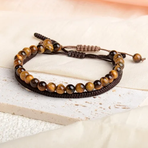 Vista 220 de LPBeads Pulsera de piedra natural hecha a mano de tamaño ajustable