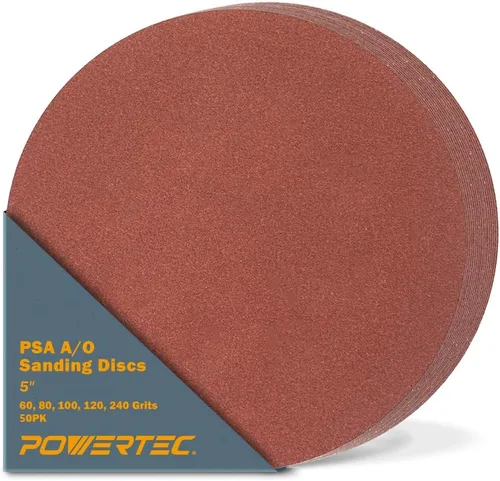 Vista 19 de POWERTEC 1 cinturón de lijado de 30 pulgadas + disco de lijado PSA de 5 pulgadas + barra de sujeción abrasiva, 64 unidades, 4 granos