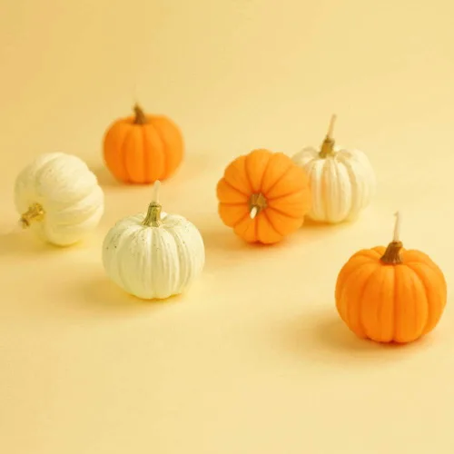 Vista 5 de EchoDone 4 moldes de silicona para velas de calabaza 3D