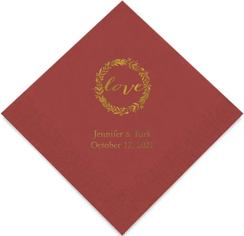 Vista 11 de WeddingStar servilletas de papel impresas personalizables de 3 capas, paquete de 40 unidades - Plegables rectangulares, color negro