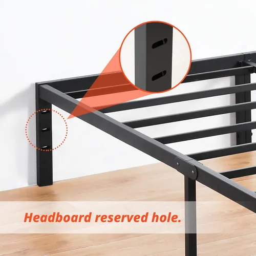 Vista 10 de PrimaSleep Base de cama antideslizante de listones de acero resistente de 18 pulgadas, base de cama de plataforma de fácil montaje, base de colchón
