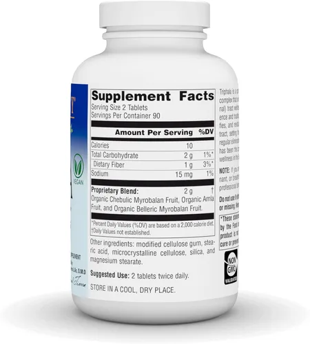 Vista 3 de Planetary Herbals Triphala Limpiador Interno 1000mg para el bienestar del tracto gastrointestinal - 180 Tabletas