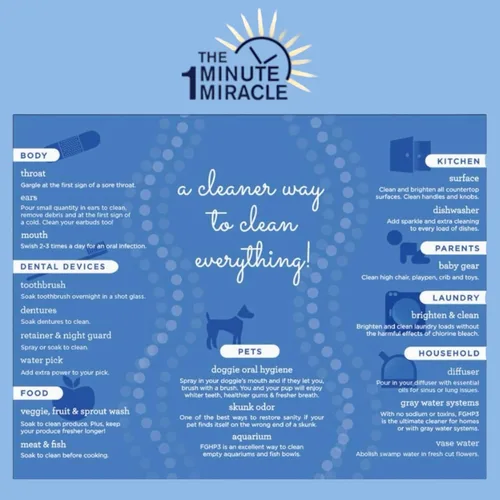 Vista 4 de Peróxido de hidrógeno al 12% de grado médico y alimenticio - Botella de 12 oz - Recomendado por el libro La Cura en Un Minuto. Nuestra marca OMM es