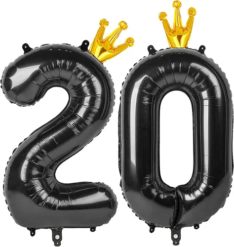 Vista 29 de Globo Número 40 pulg, Globos Número 0, Globos de Cumpleaños para Mujeres Niñas, Globos Números 10 20 30 40 50 60 Decoraciones de Cumpleaños