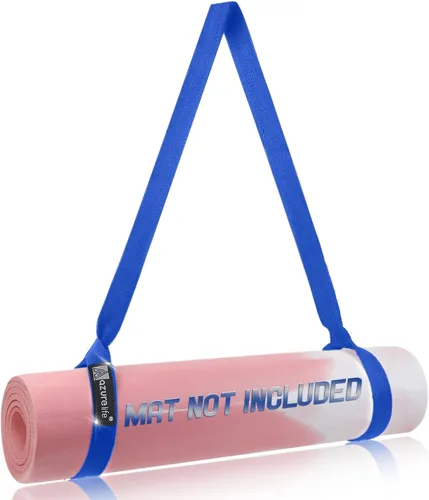 Vista 14 de A AZURELIFE Premium 2 en 1 correa para esterilla de yoga, ajustable antideslizante para transportar esterilla de yoga, se dobla como bandas elásticas