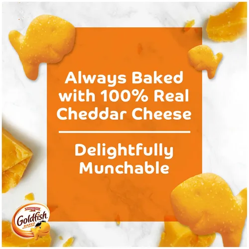 Vista 4 de Goldfish Colors Cheddar Crackers, paquete de aperitivos, 0.9 onzas, bandeja de paquete múltiple de 9 CT