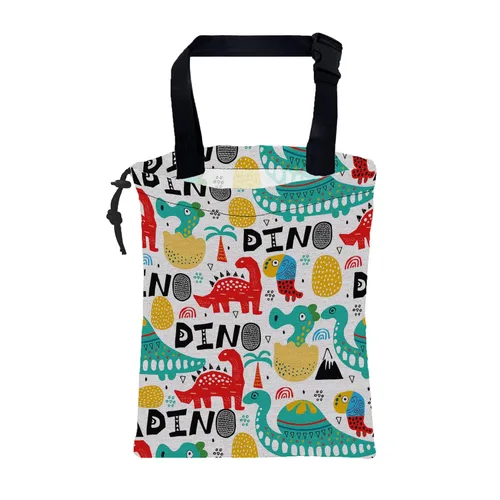 Vista 20 de Bolsa de basura para automóvil, diseño retro abstracto de flores groovy con cordón para colgar y bolsa de almacenamiento con hebilla ajustable, cubo