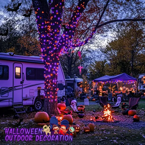 Vista 9 de JMEXSUSS 200 luces LED de Pascua al aire libre e interior para decoraciones, 66 pies conectables pastel luces de Pascua cadena de alambre