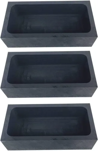 Vista 6 de OTOOLWORLD Molde de lingote de grafito de oro y plata para fundir refinación de fundición (4.4 lbs)