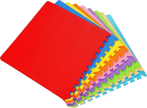 Vista 14 de BalanceFrom Foam Floor Tiles for Kids - Non-Toxic Comfortable Baby Play Mat and Interlocking Foam Tiles for Crawling & Development, Soft Play Mat