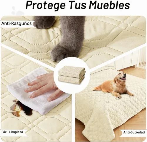 Vista 4 de hyha - Manta impermeable para cama de perro, mantas suaves para mascotas, cubierta impermeable para sofá para perros, fundas reversibles lavables