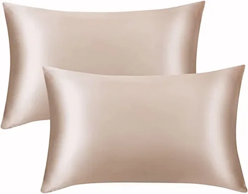 Vista 12 de Juego de fundas de almohada de satén sedosas para el cabello - Fundas de almohada con cierre de sobre - Frescas y fáciles de lavar - Juego de 2