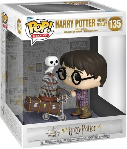 Funko Pop Deluxe: Harry Potter 20th Anniversary - Harry Pushing Trolley - Collectable Vinyl Figure - Gift Idea - Official Merchandise - Toys for