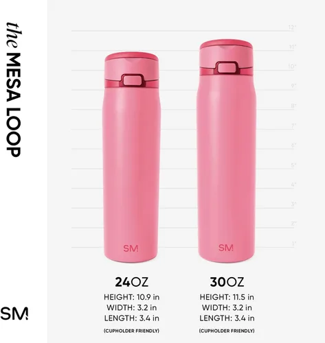 Vista 122 de Simple Modern Botella de agua con popote y asa 24oz Cateye
