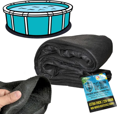 Vista 10 de U.S. Pool Supply Ground Shield - Almohadilla para revestimiento de piscina redonda de 12 pies de servicio pesado para piscinas sobre el suelo