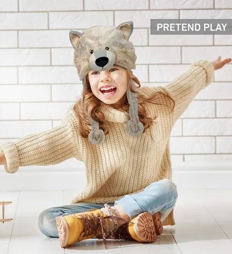 Vista 7 de Puzzled - Sombrero de mapache marrón de peluche - Sombrero súper suave y cálido con orejeras, gorro de invierno acogedor de forro polar para niños