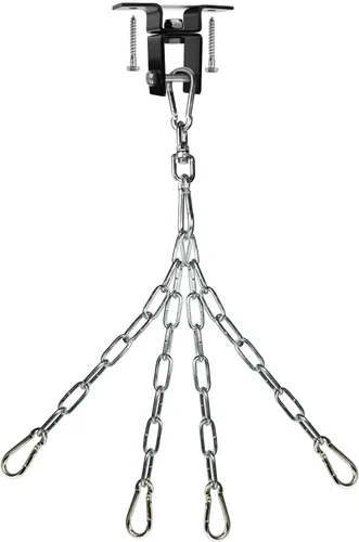 Vista 10 de Yes4All Punching Bag Hanger, Stainless Steel Swivel Chain with 4 Snap Hooks for Heavy Bag, Gym Swing, Trapeze, and Hammock