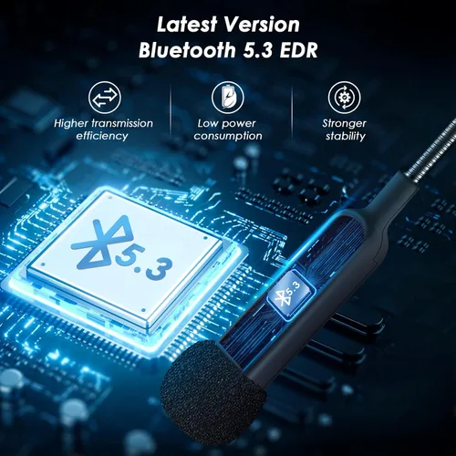 Vista 3 de Auriculares Bluetooth 5.3 para casco de motocicleta con batería de 900 mAh, auriculares inalámbricos para exteriores manos libres, control