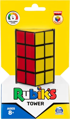 Vista 2 de Rubik's Cubo, torre de 2 x 2 x 4, complejo para resolver problemas, rompecabezas clásico a juego de colores, juguete para ansiedad, rompecabezas