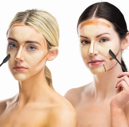 Vista 6 de Juego de espátulas de silicona mini – 4 raspadores de maquillaje pequeños para cosméticos, herramientas pequeñas de belleza reutilizables, raspador