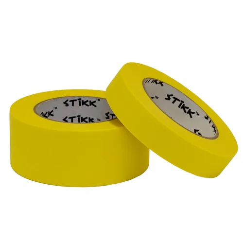 Vista 8 de STIKK Cinta de pintor – 3 unidades de cinta amarilla para pintor – 1 pulgada x 60 yardas – Cinta de pintura para pintura, bordes, recortes, techos