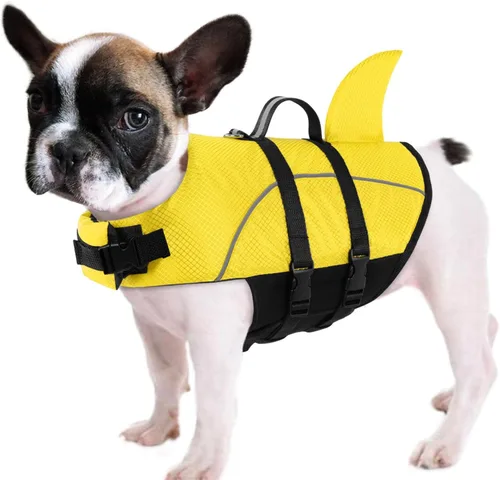 Vista 24 de Queenmore Chaleco salvavidas para gatos XXS, chaleco salvavidas para perros extra pequeño para nadar en barco, chaleco salvavidas ligero con asa
